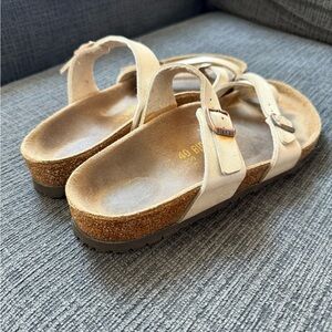 Birkenstock Beige Double-Strap Sandals sz 40